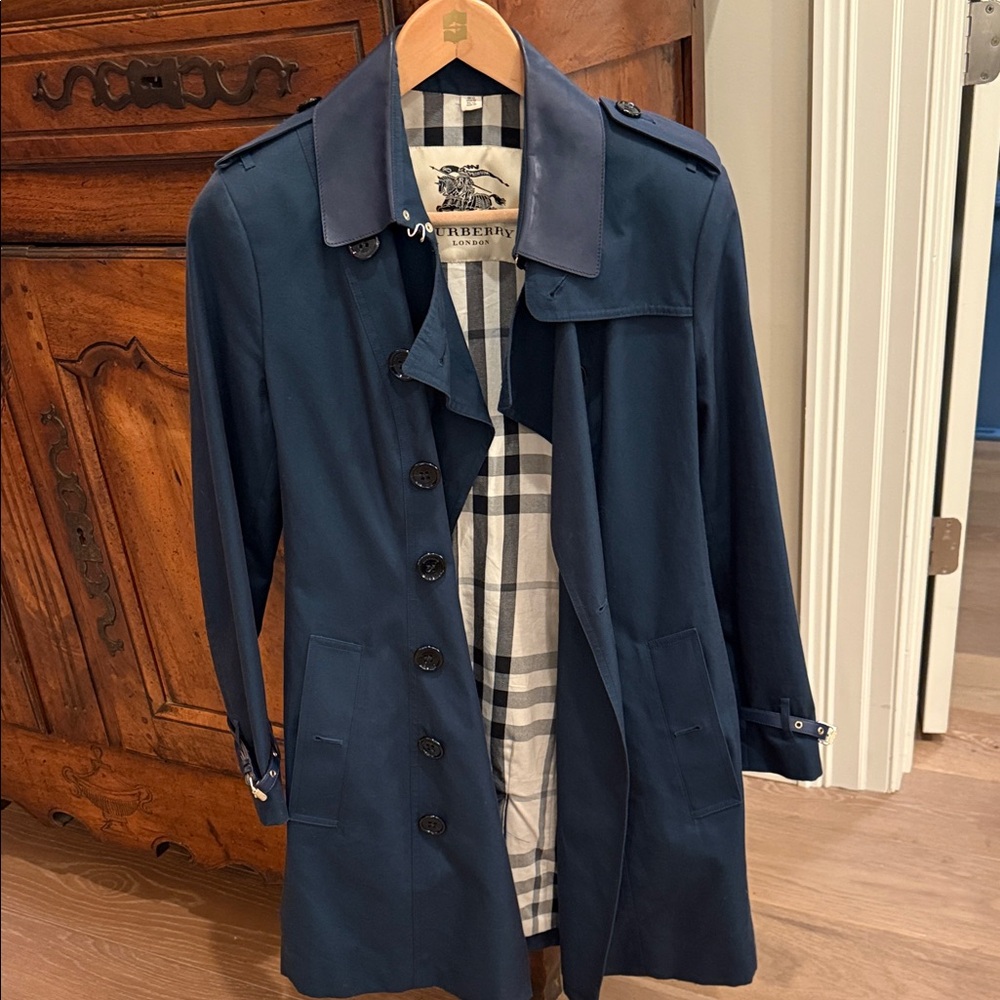 Burberry Navy Trench Coat